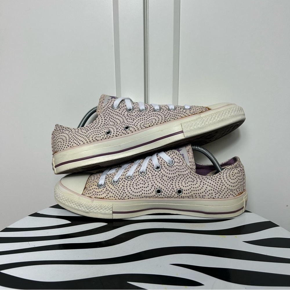 Converse ctas low polka dot heart purple beige - Picture 5 of 8